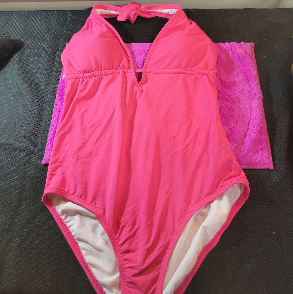 Pink one piece bathing suit Laundry Shelli Seagal